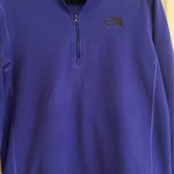 EUC MENS SMALL THE NORTH FACE SOFT AND WARM ROYAL BLUE QUARTER ZIP FLEECE JACKET - Picture 6 of 6